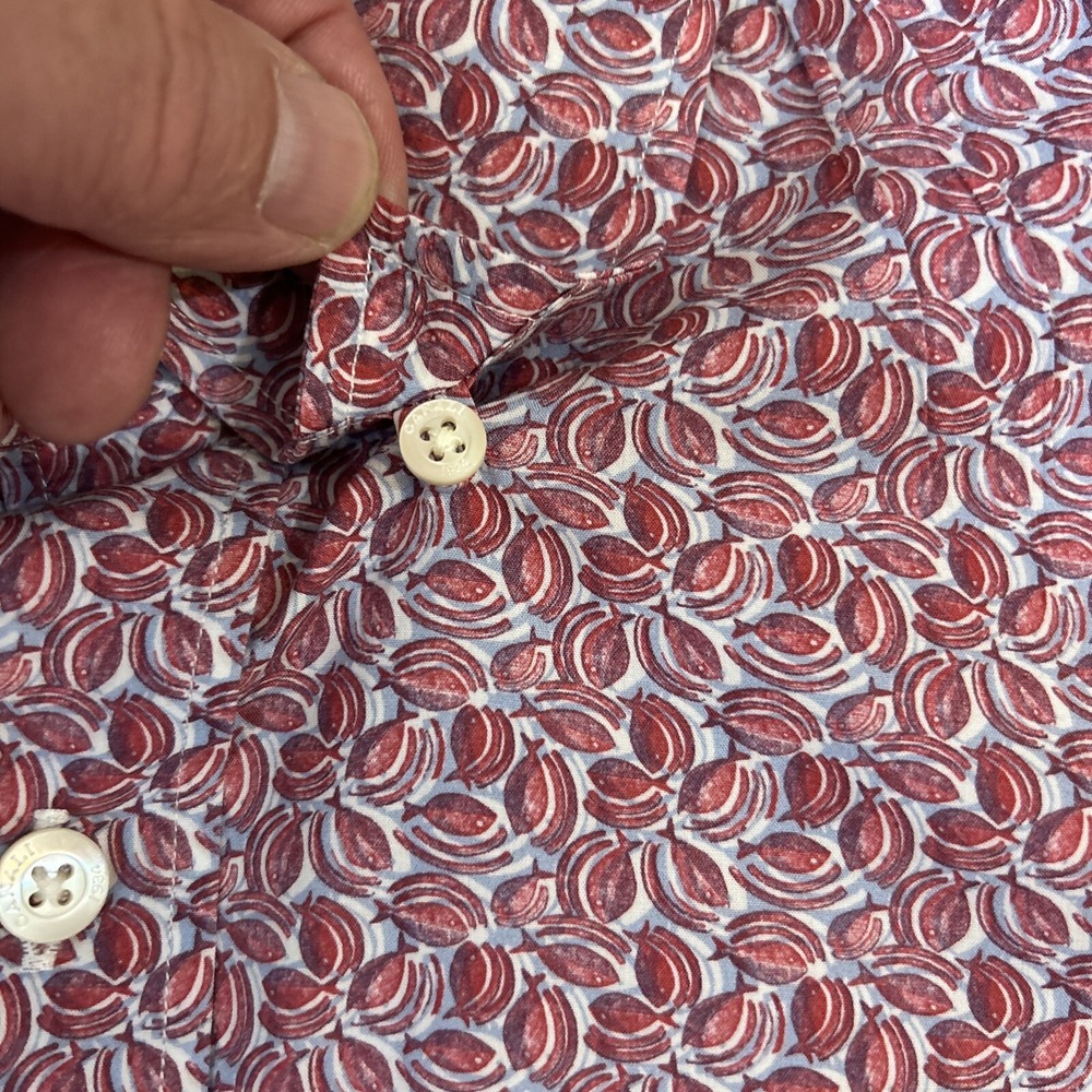Canali 1934 Dress Shirt Medium Button Down Up Geometric Pattern - Picture 6 of 6